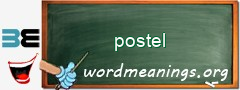 WordMeaning blackboard for postel